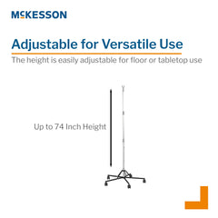 Disposable IV Stand Floor Stand McKesson 2-Hook 5 Caster Plastic Base, Packaging Type- Each