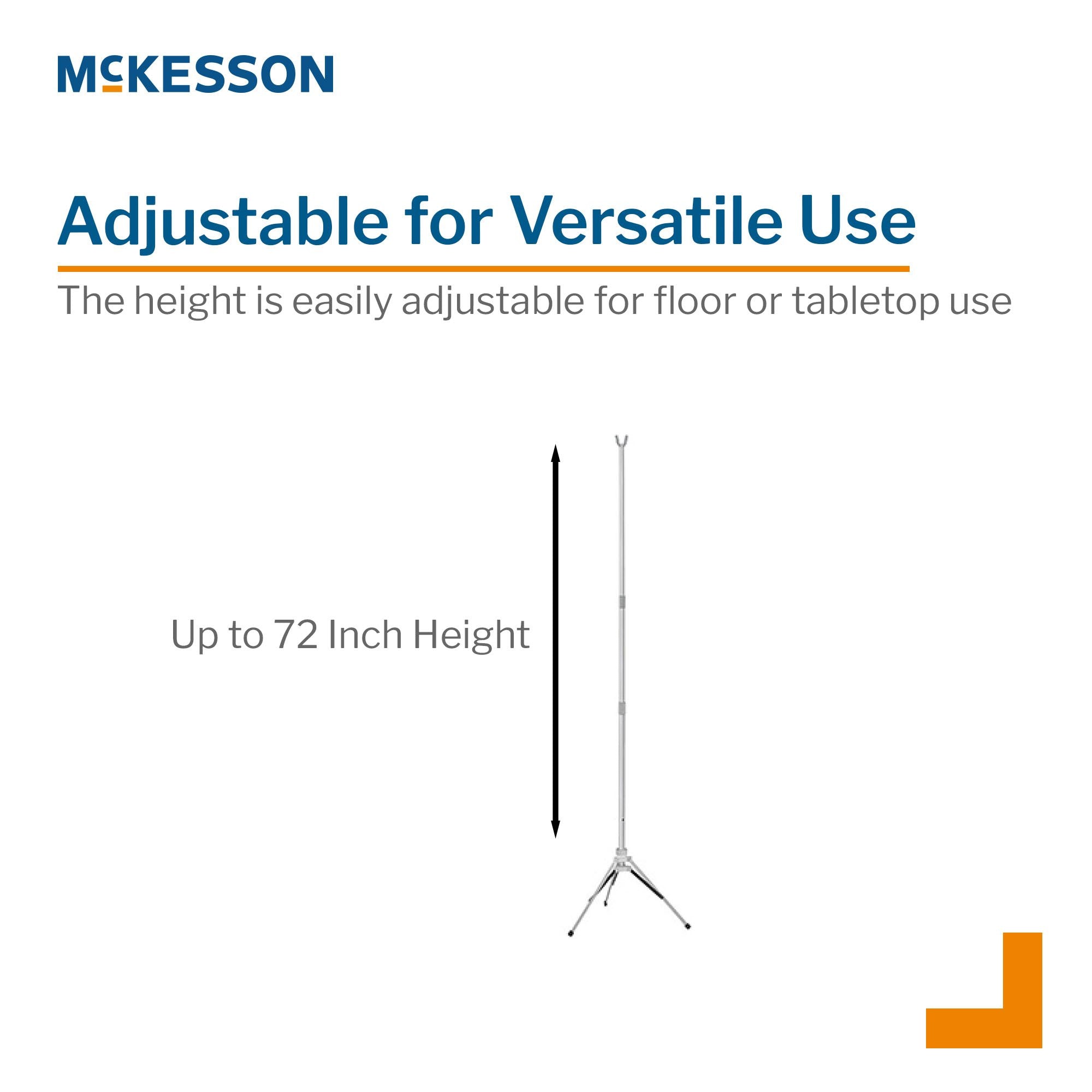 Disposable IV Stand Floor Stand McKesson 2-Hook 3-Legs, Packaging Type- Case