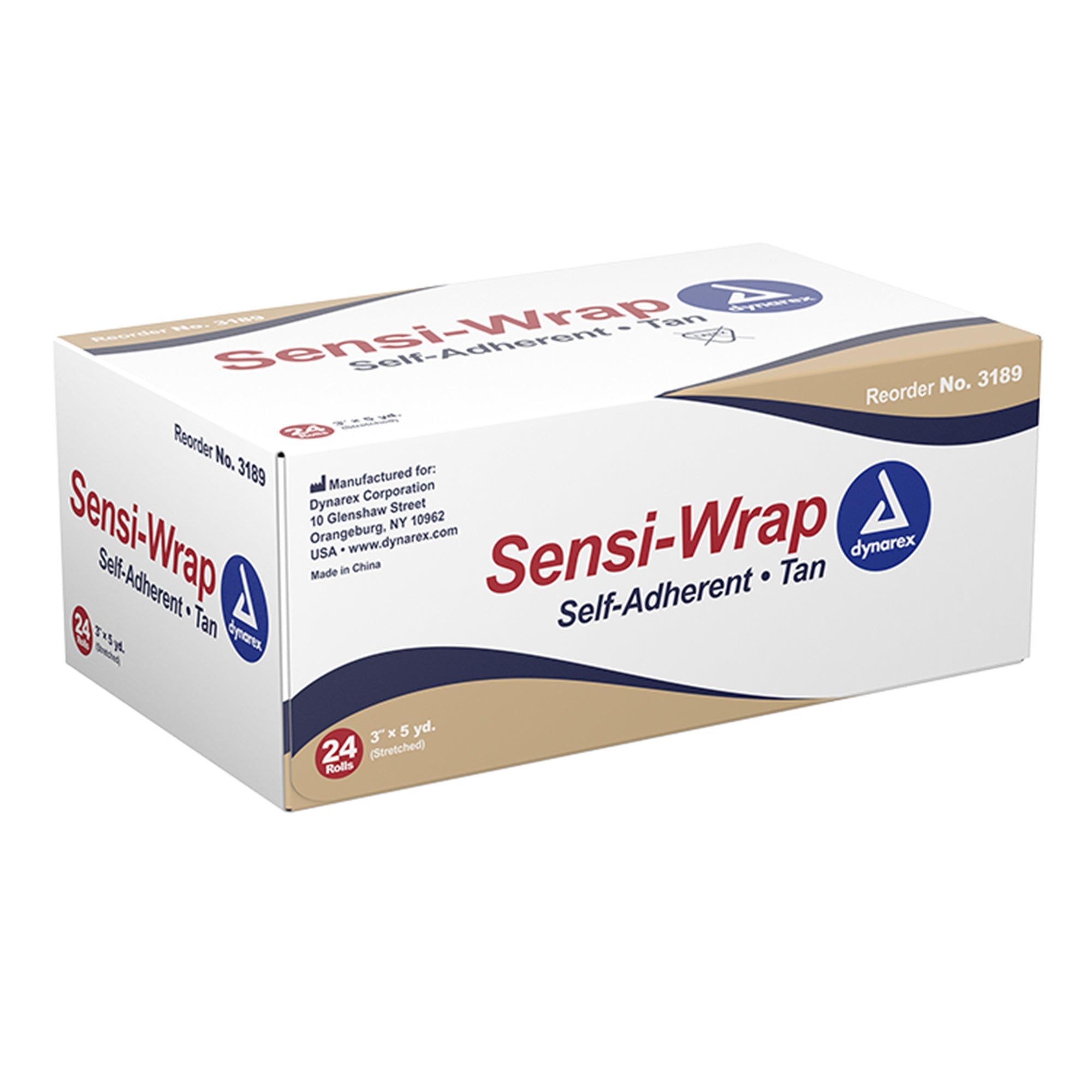 Cohesive Bandage Sensi-Wrap 3 Inch X 5 Yard Self-Adherent Closure Tan NonSterile Standard Compression, Packaging Type- Case