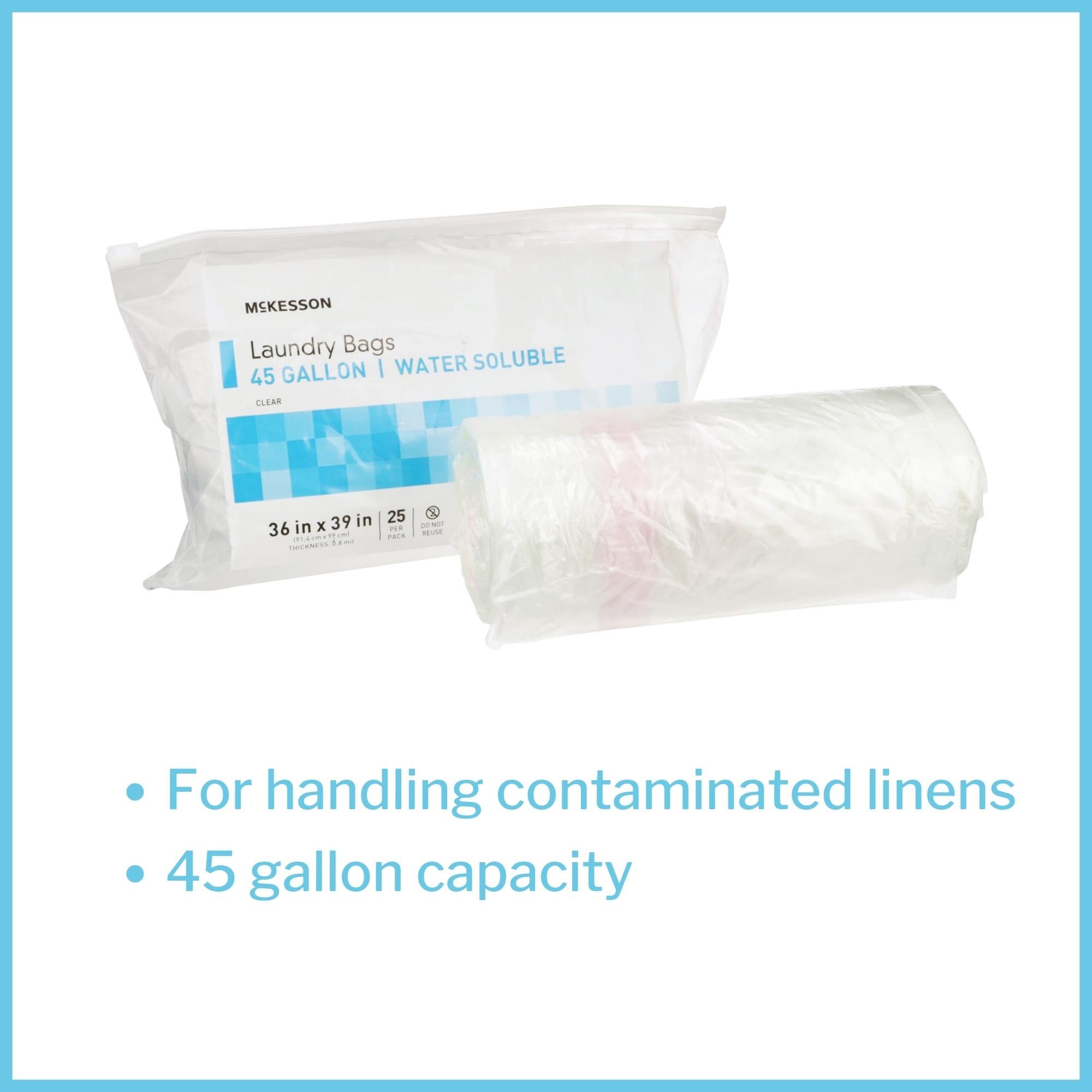 Laundry Bag McKesson Water Soluble 40 to 45 gal. Capacity 36 X 39 Inch, Packaging Type- Case