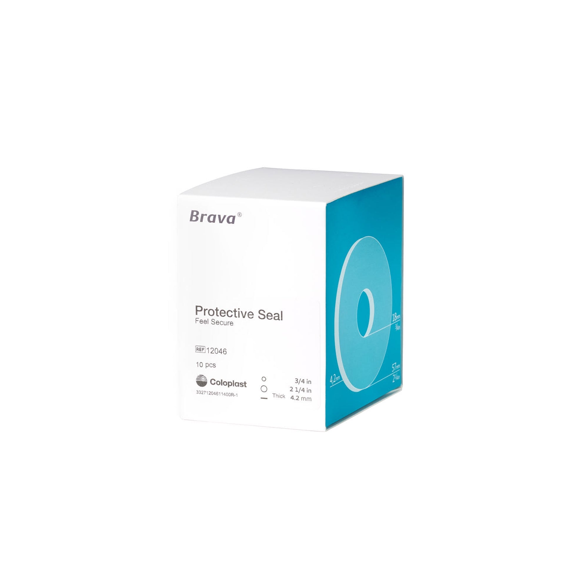 Ostomy Seal Brava Thick 3/4 Inch (18mm) Stoma 2-1/4 Inch (57 mm) 4.2mm Thick | 10/Box