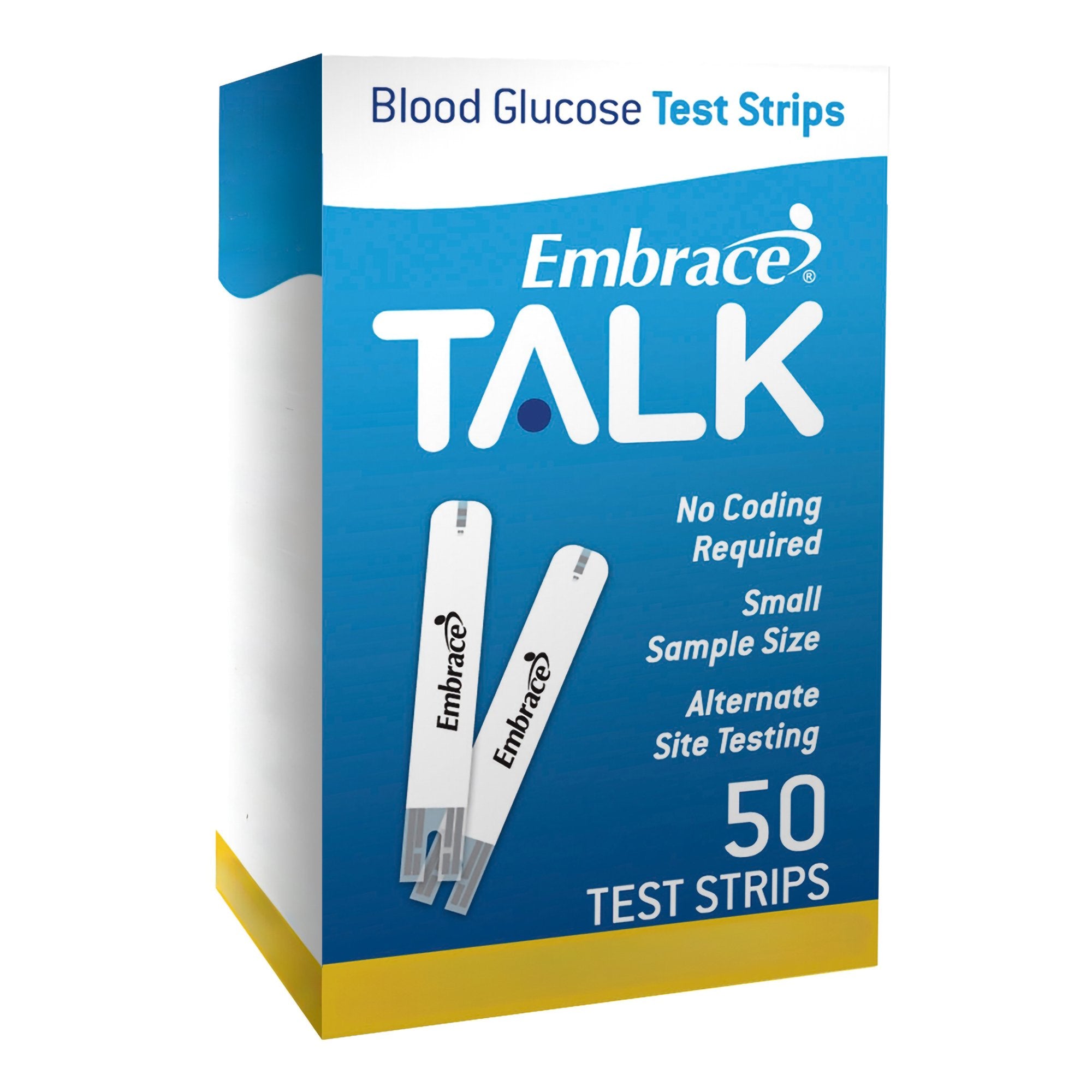 Blood Glucose Test Strips Embrace 50 Strips per Pack,Packaging Type- Box