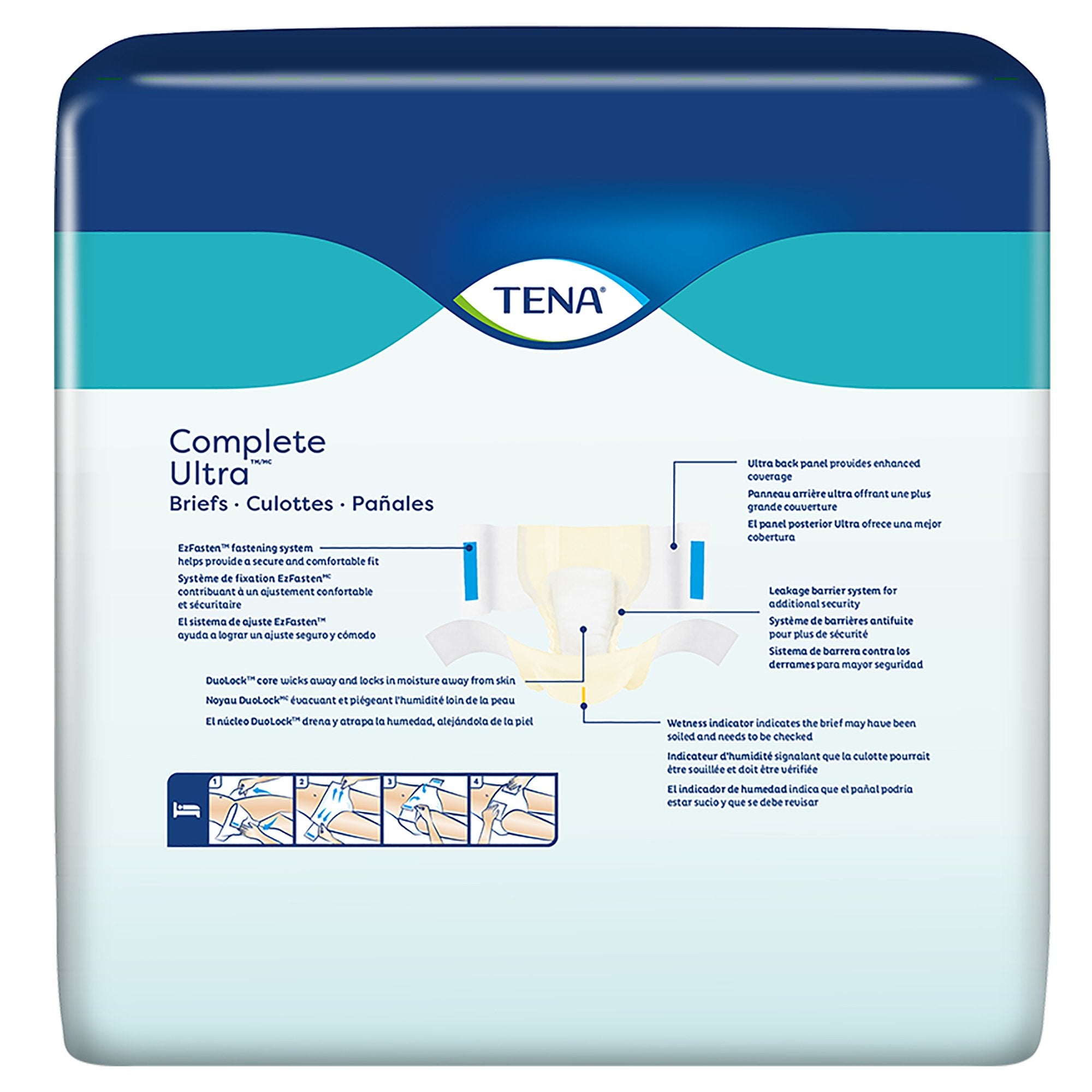 Unisex Adult Incontinence Brief TENA Complete Ultra X-Large Disposable Moderate Absorbency, Packaging Type- Case