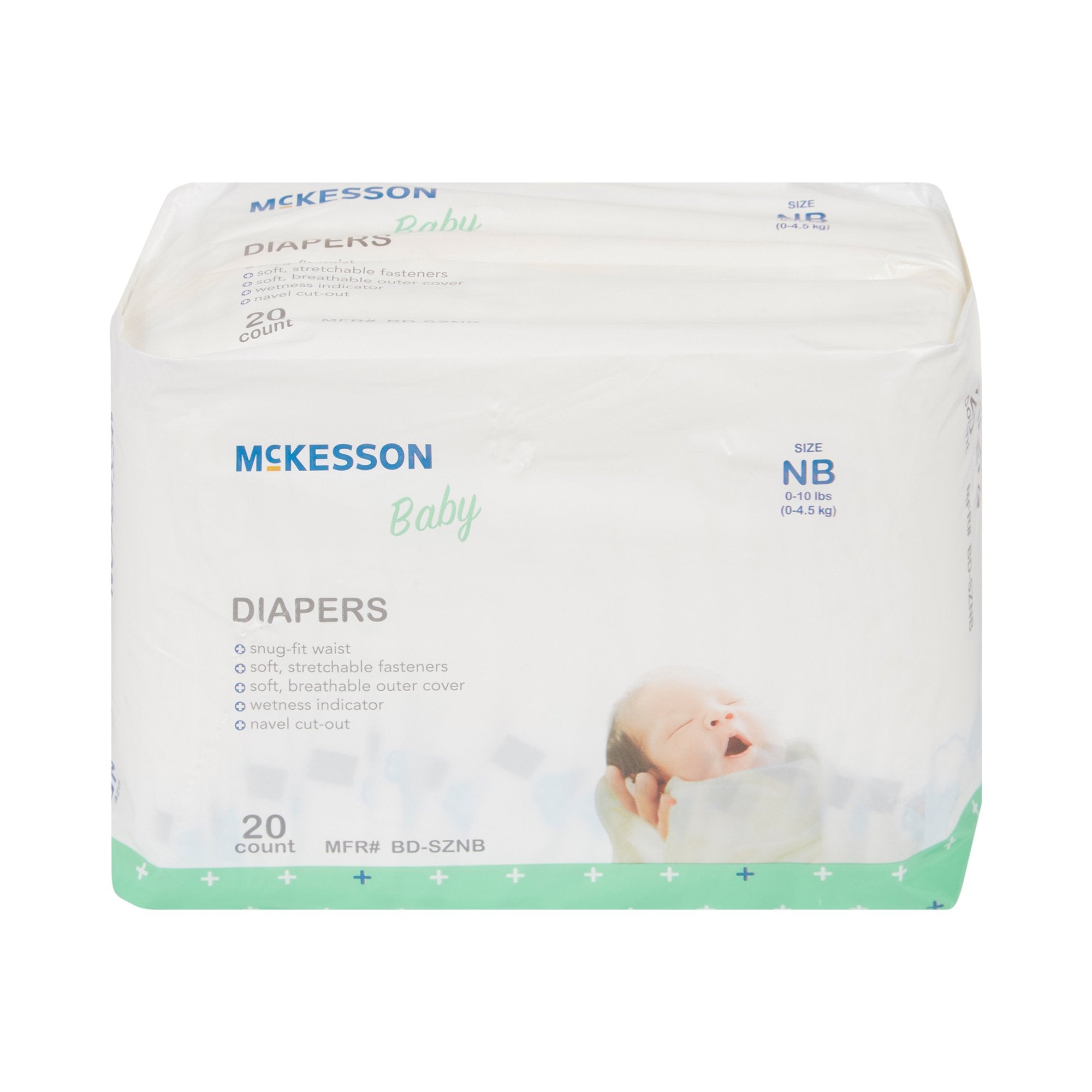 Unisex Baby Diaper McKesson Newborn Disposable Heavy Absorbency| 6Bag/Case