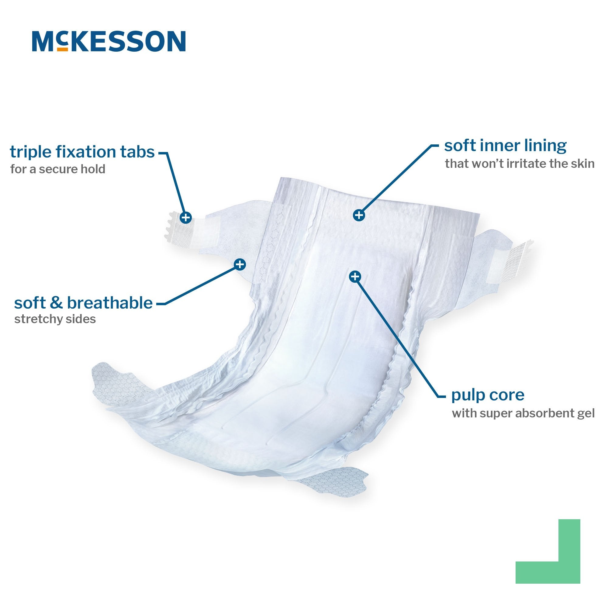 Unisex Baby Diaper McKesson Newborn Disposable Heavy Absorbency| 6Bag/Case