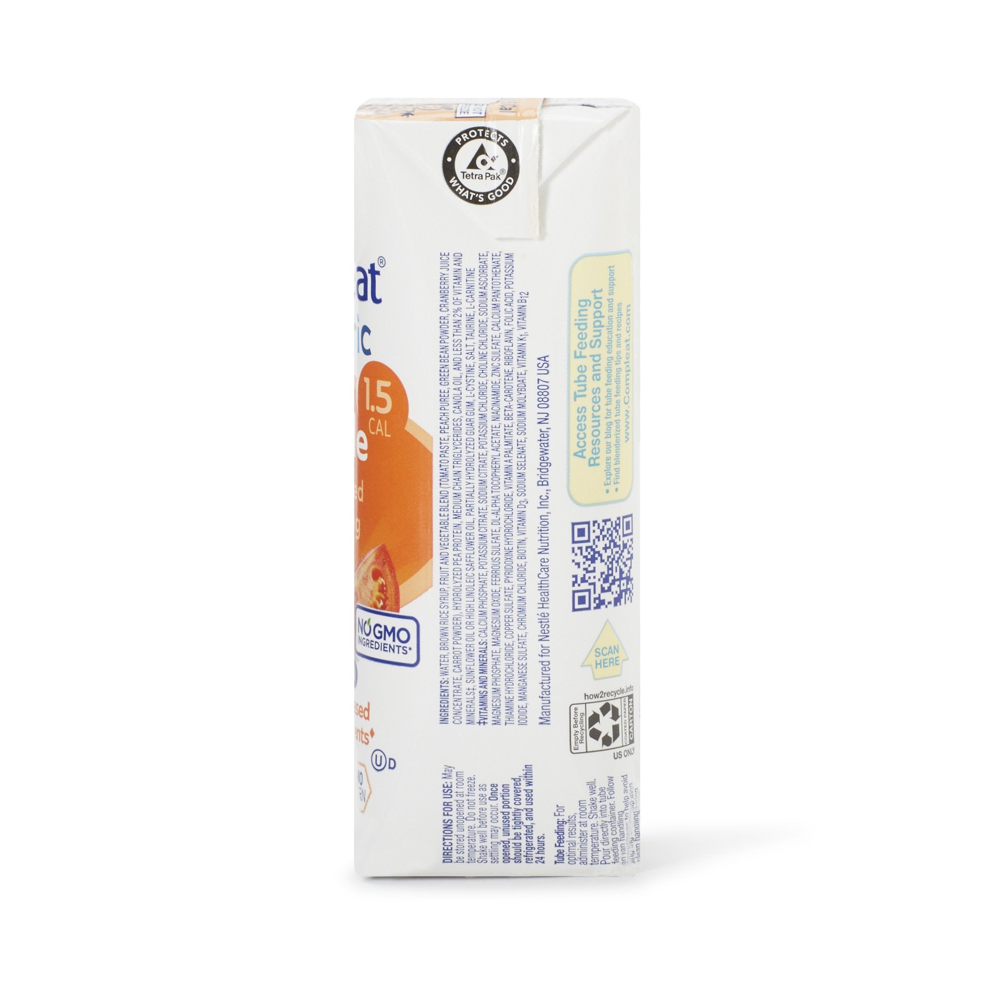 Pediatric Tube Feeding Formula Compleat Peptide 1.5 Vegetable / Fruit Medley 8.45 oz. Carton Liquid Plant and Peptide Based,Packaging Type- Each