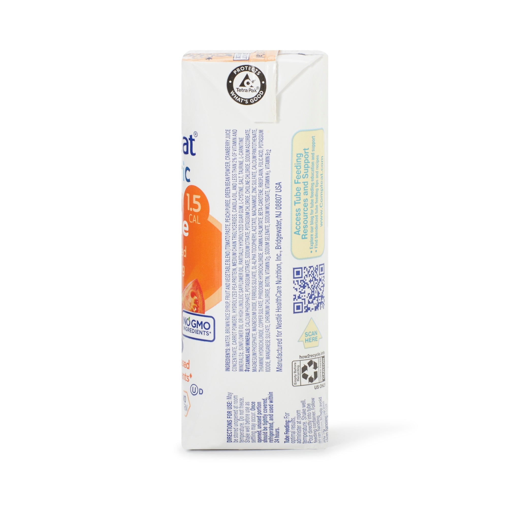 Pediatric Tube Feeding Formula Compleat Peptide 1.5 Vegetable / Fruit Medley 8.45 oz. Carton Liquid Plant and Peptide Based, Packaging Type- Case