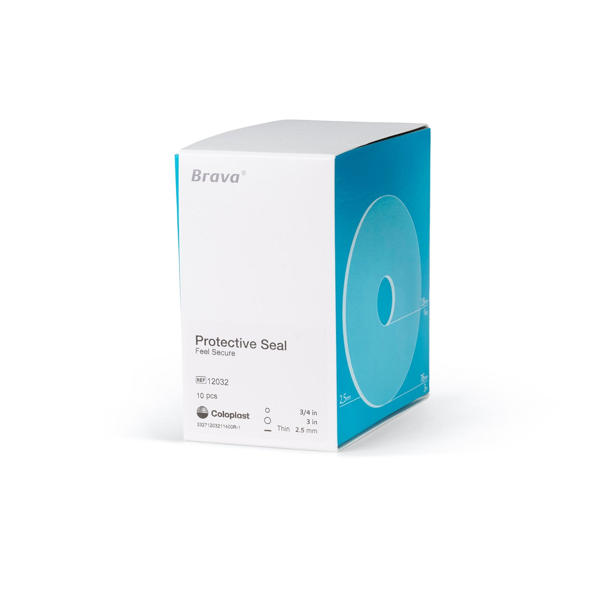 Ostomy Seal Brava Thin 3/4 Inch (18mm) Stoma 3 Inch (76 mm) | 10/Box