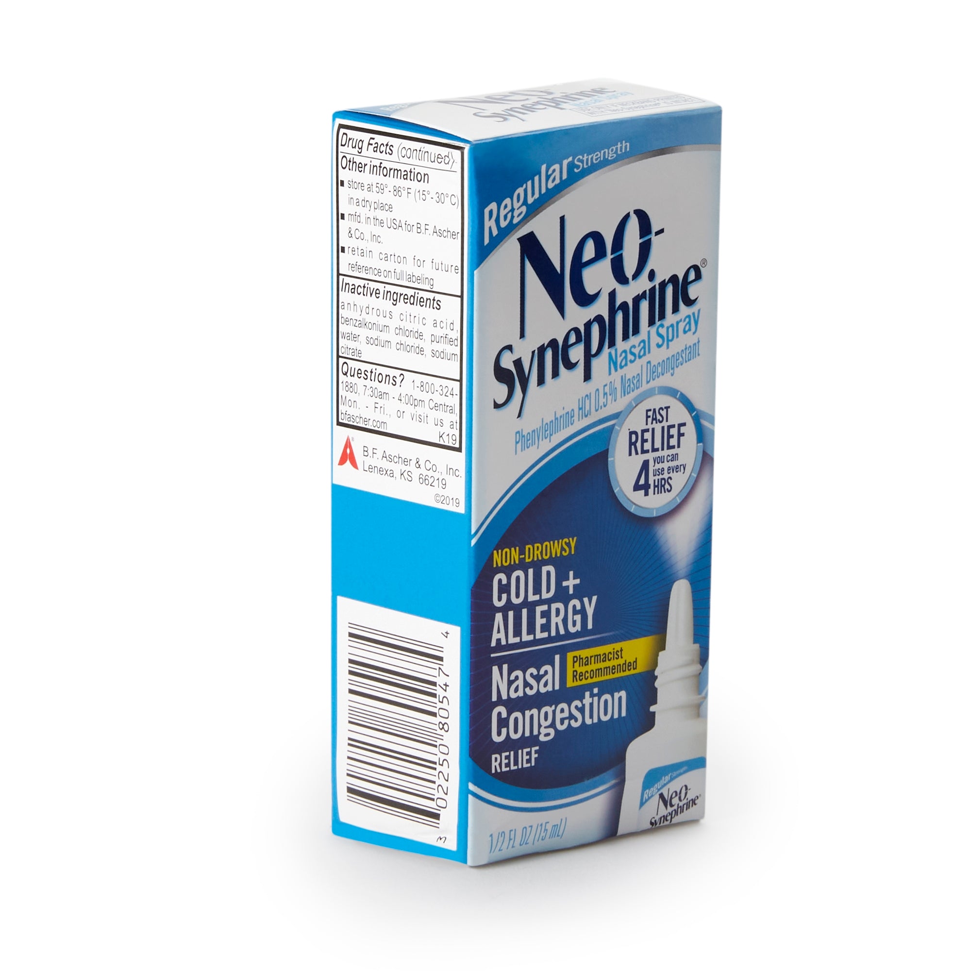 Sinus Relief Neo-Synephrine 0.5% Strength Nasal Spray 15 mL,Packaging Type- Each