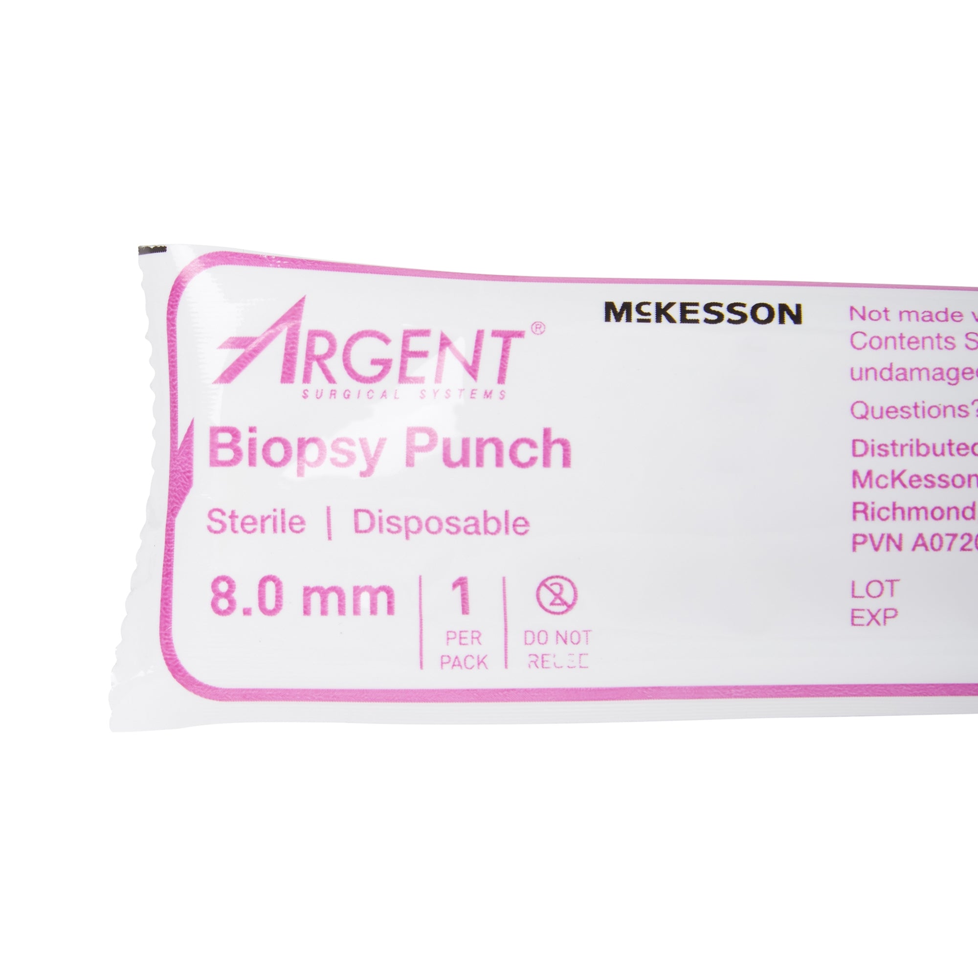 Biopsy Punch McKesson Argent Dermal 8 mm,Packaging Type- Box