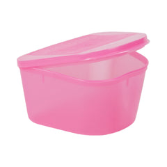 McKesson Denture Cup 8 oz. Pink Hinged Lid Single Patient Use, Packaging Type- Case