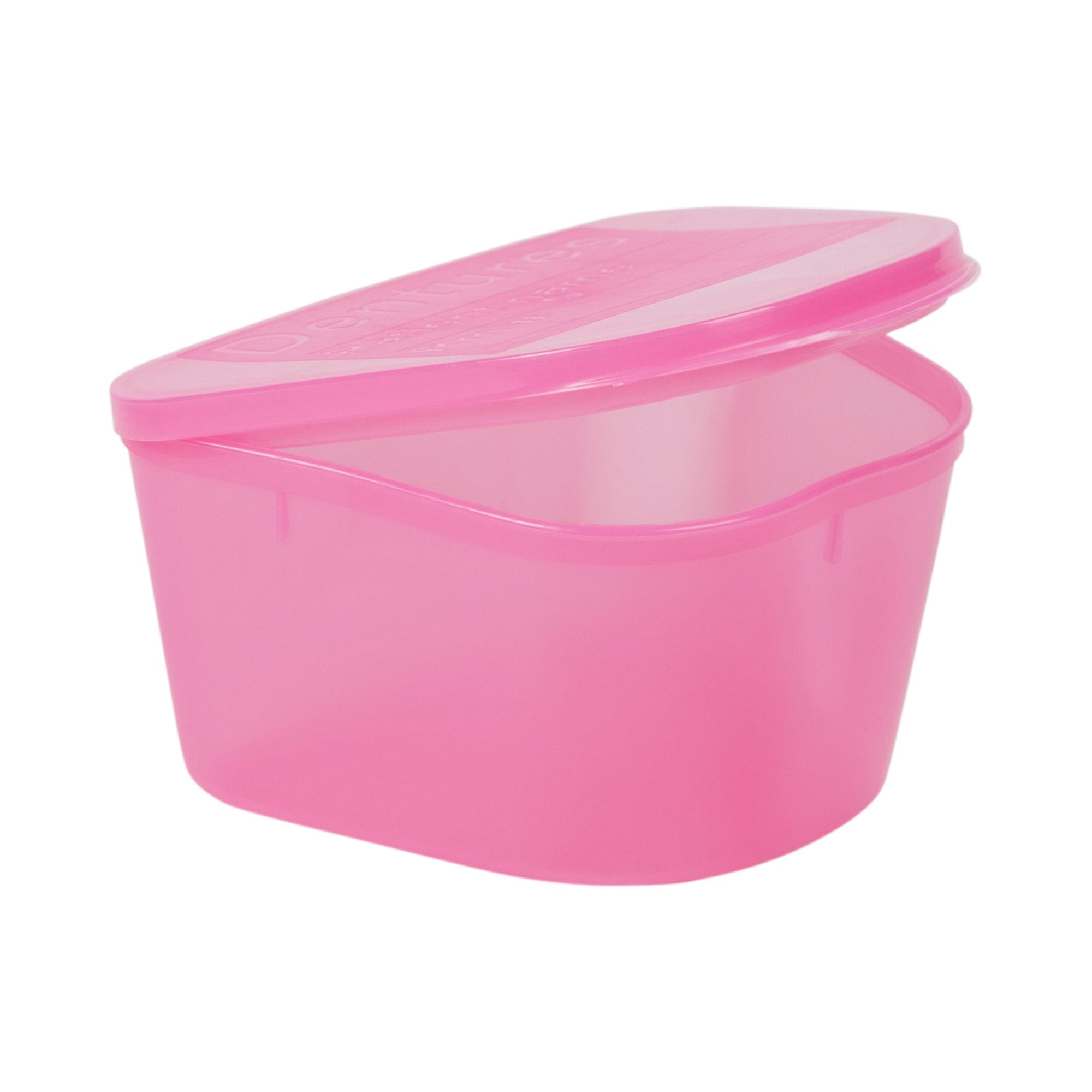 McKesson Denture Cup 8 oz. Pink Hinged Lid Single Patient Use, Packaging Type- Case