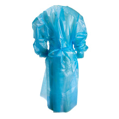 Chemotherapy Procedure Gown McKesson Large Blue NonSterile AAMI Level 2 / ASTM D6978 Disposable, Packaging Type- Case