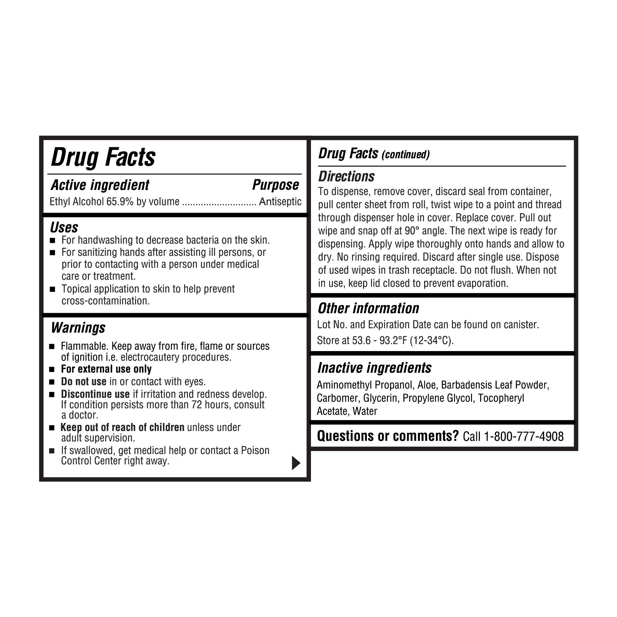Hand Sanitizing Wipe McKesson 160 Count Ethyl Alcohol Wipe Canister | 12CN/Case