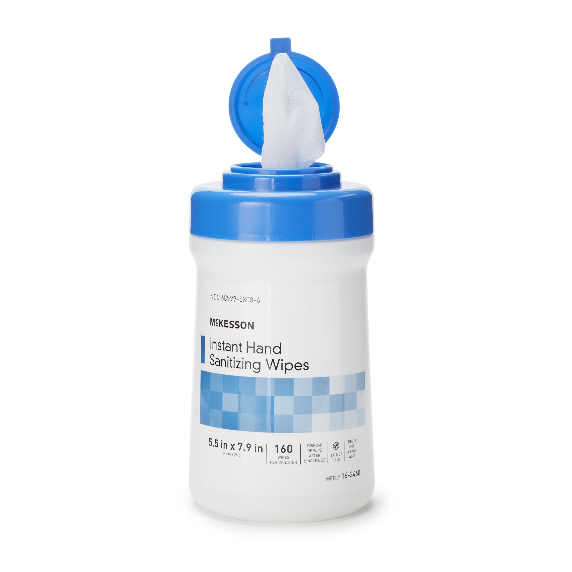 Hand Sanitizing Wipe McKesson 160 Count Ethyl Alcohol Wipe Canister | 12CN/Case