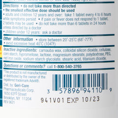 Pain Relief Geri-Care 200 mg Strength Ibuprofen Tablet 1000 Per Bottle, Packaging Type- Case