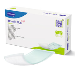 Super Absorbent Dressing Zetuvit Plus Silicone Non-Bordered Nonadhesive 4 X 8 Inch Rectangle, Packaging Type- Each