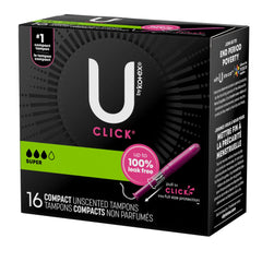 tampon u by kotex click super absorbency plastic applicator individually wrapped packaging type case