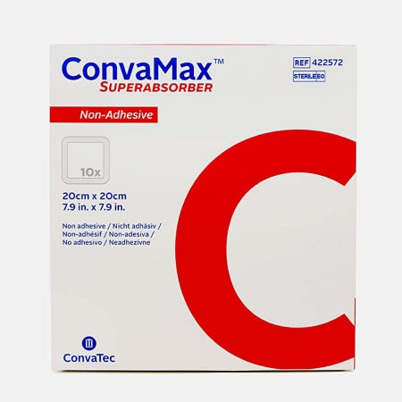 Super Absorbent Dressing ConvaMax Superabsorber 8 X 8 Inch Square,Packaging Type- Box