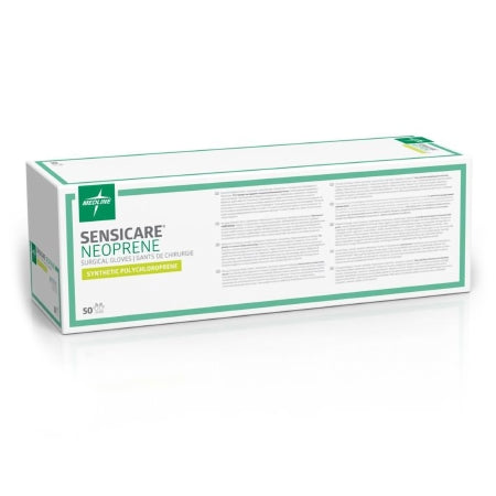 Surgical Glove SensiCare Neoprene Size 7 Sterile Polychloroprene Standard Cuff Length Smooth Light Brown Chemo Tested,Packaging Type- Box