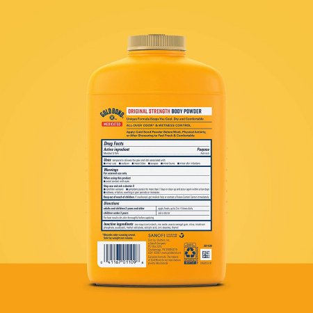Body Powder Gold Bond 10 oz. Menthol Scent Shaker Bottle Menthol,Packaging Type- Each
