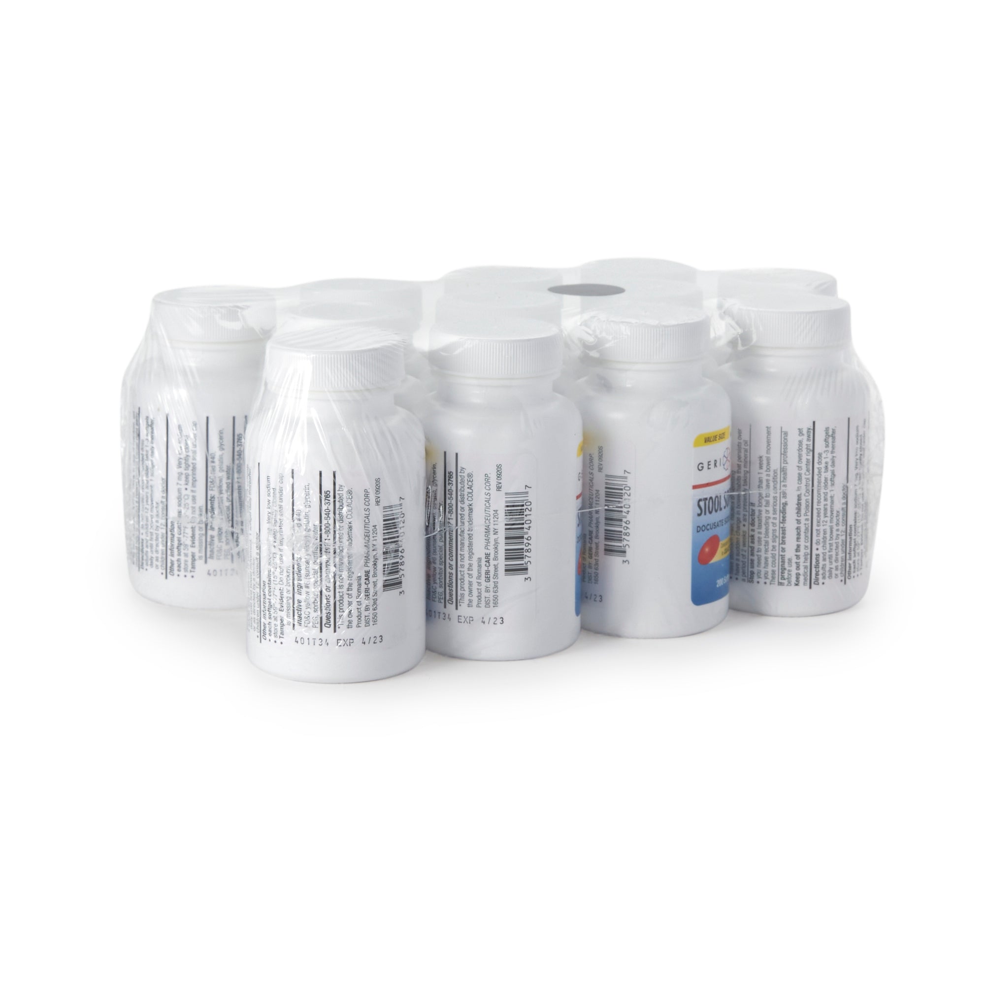 Stool Softener Geri-Care Softgel 200 per Bottle 100 mg Strength Docusate Sodium, Packaging Type- Case