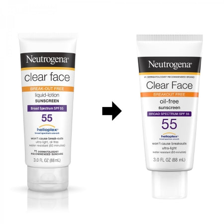 Sunscreen Neutrogena Clear Face SPF 50 Lotion 3 oz. Tube,Packaging Type- Each