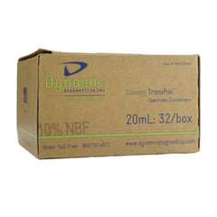 Prefilled Formalin Container 20 mL Fill in 40 mL (1.35 oz.) Screw Cap Patient Information NonSterile, Packaging Type- Box