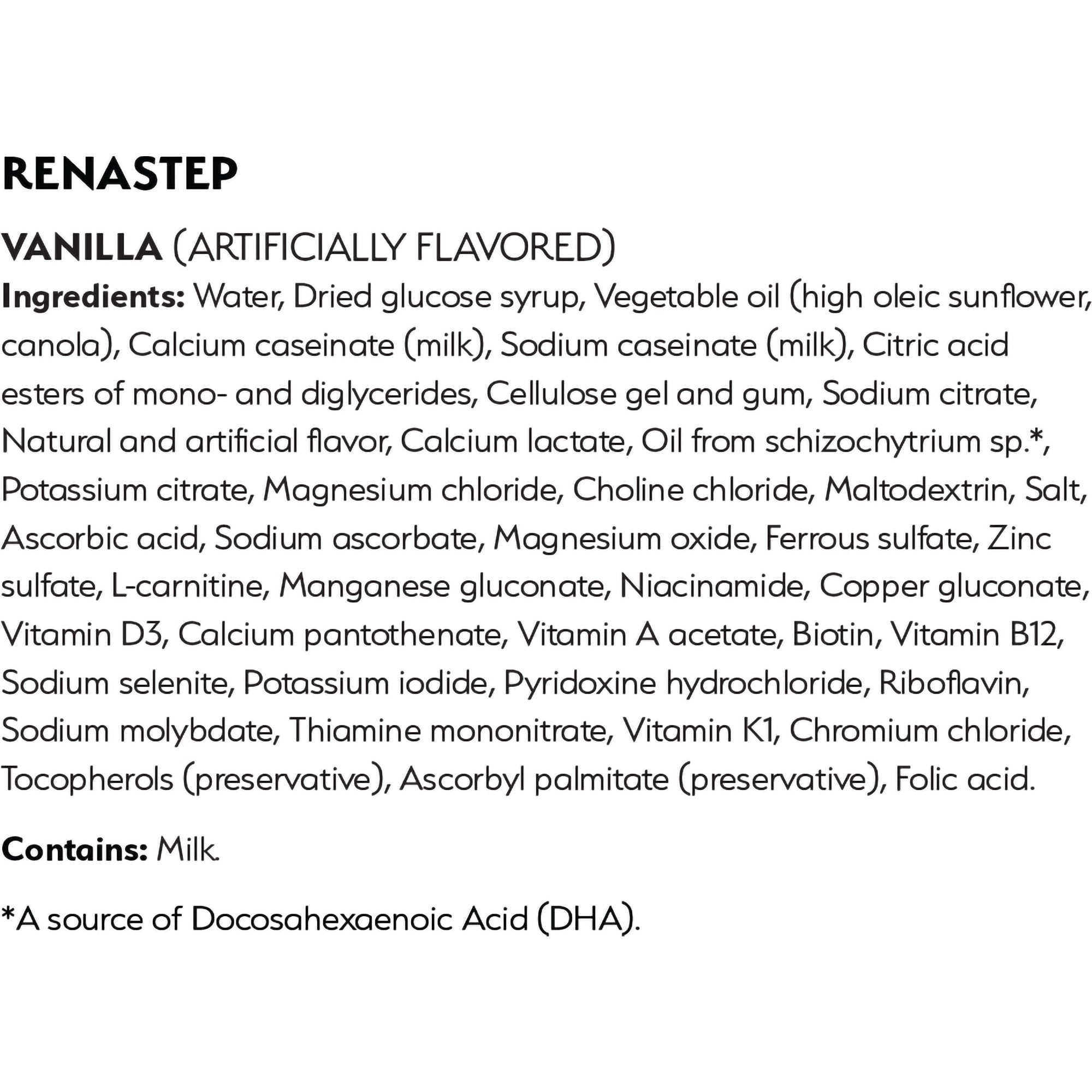 Pediatric Oral Supplement Renastep Vanilla Flavor 6.7 oz. Bottle Liquid Protein Kidney Disease | (15BT/Case)