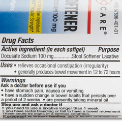 Stool Softener Geri-Care Softgel 100 per Bottle 100 mg Strength Docusate Sodium, Packaging Type- Case