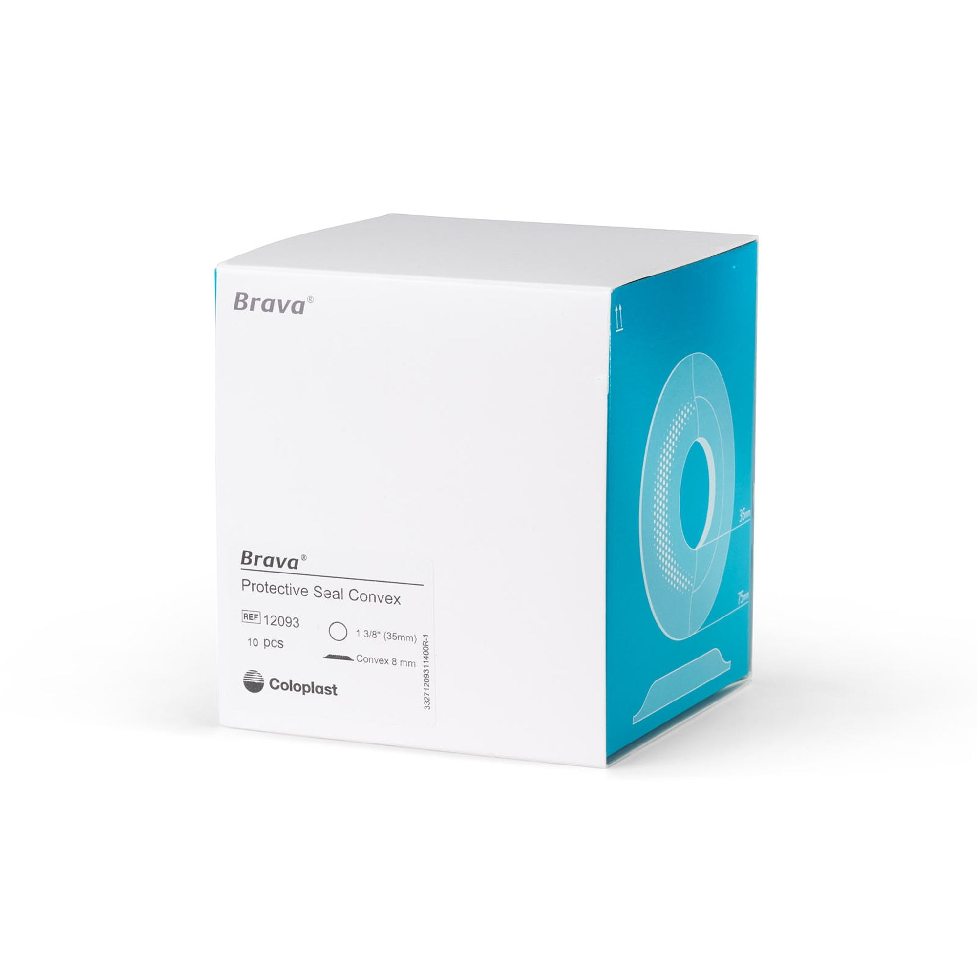 Ostomy Seal Brava Convex, Starter Hole 1-3/8 Inch (35mm) | 10/Box