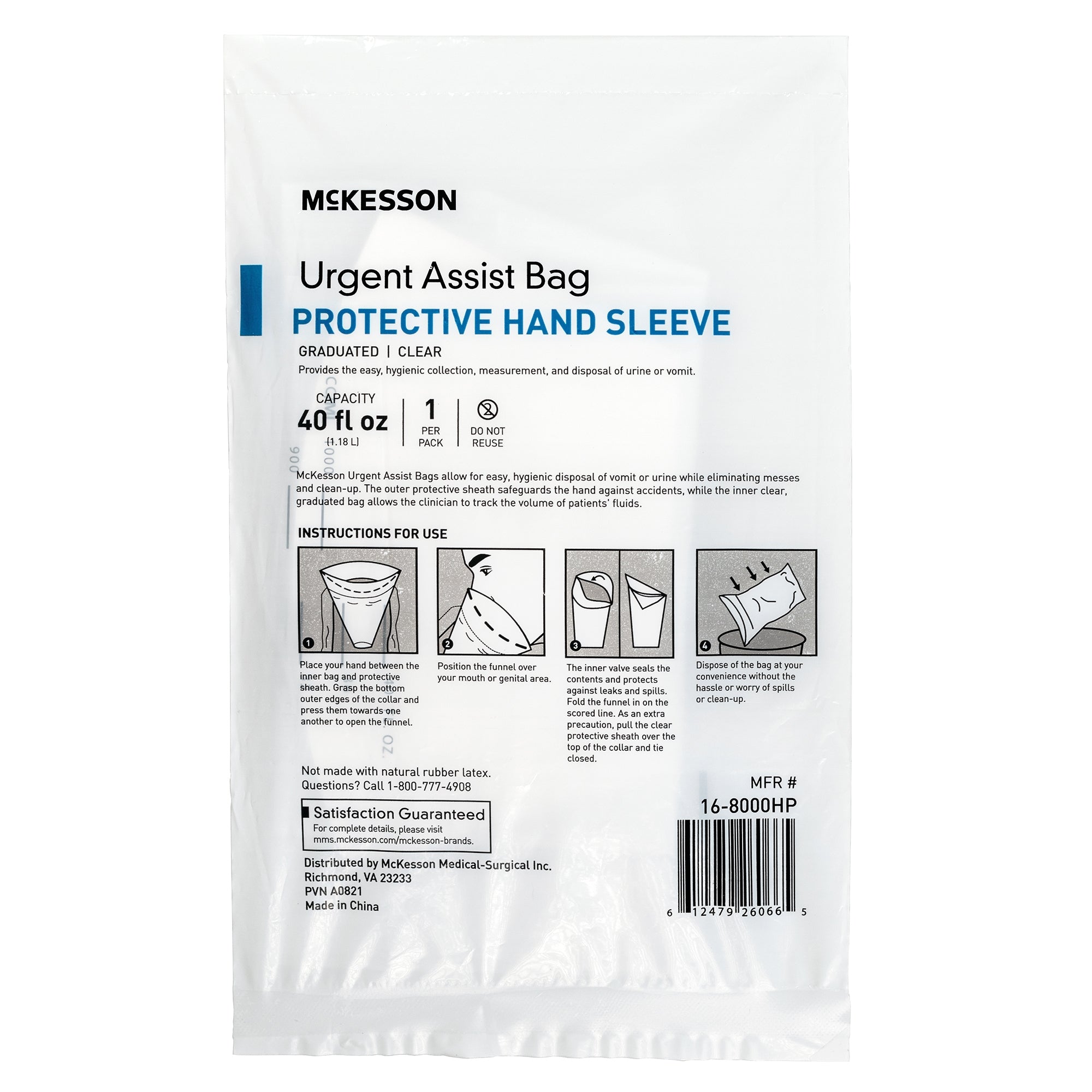 Emesis Bag McKesson 40 oz. Clear
