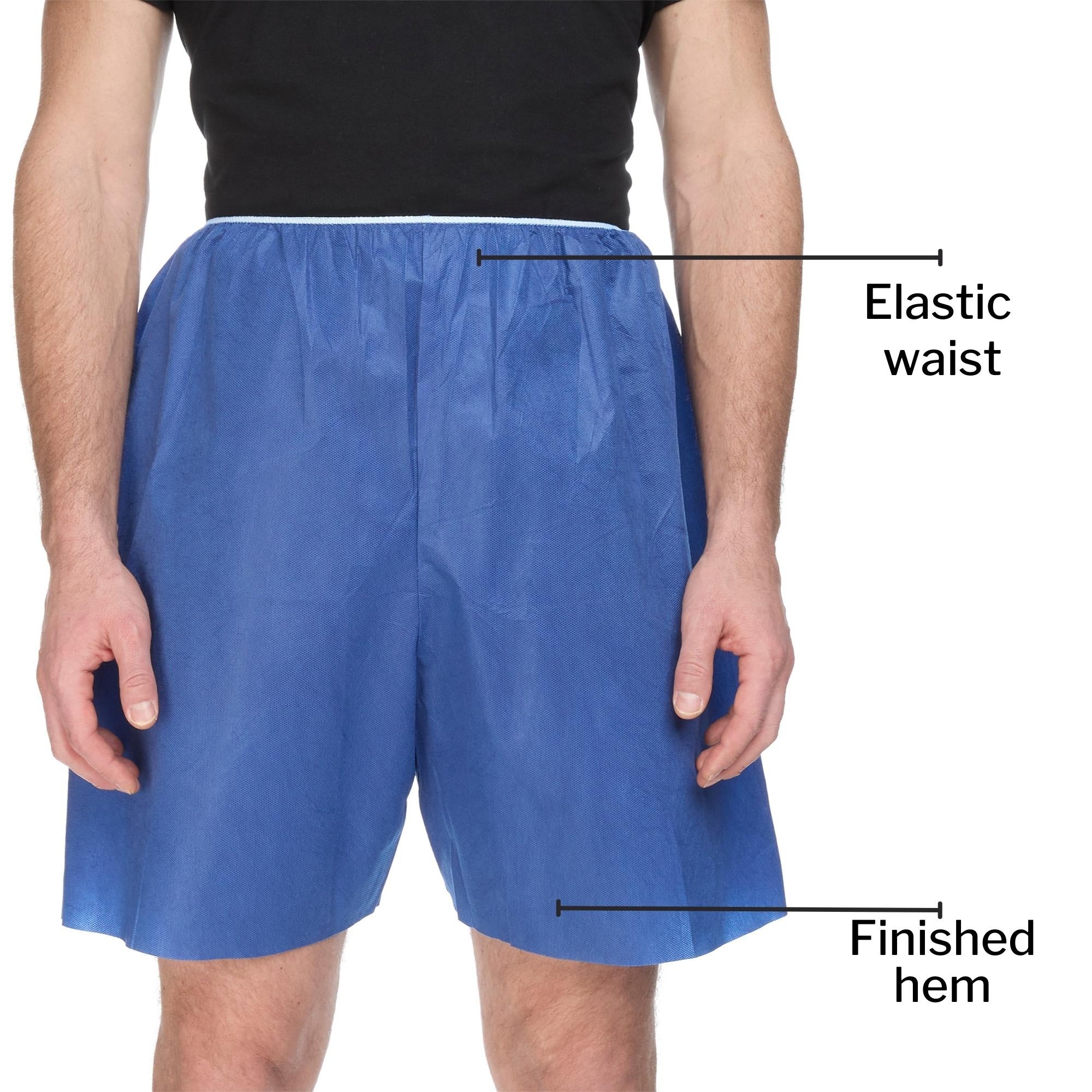 Exam Shorts McKesson 2X-Large Blue SMS Adult Disposable, Packaging Type- Case