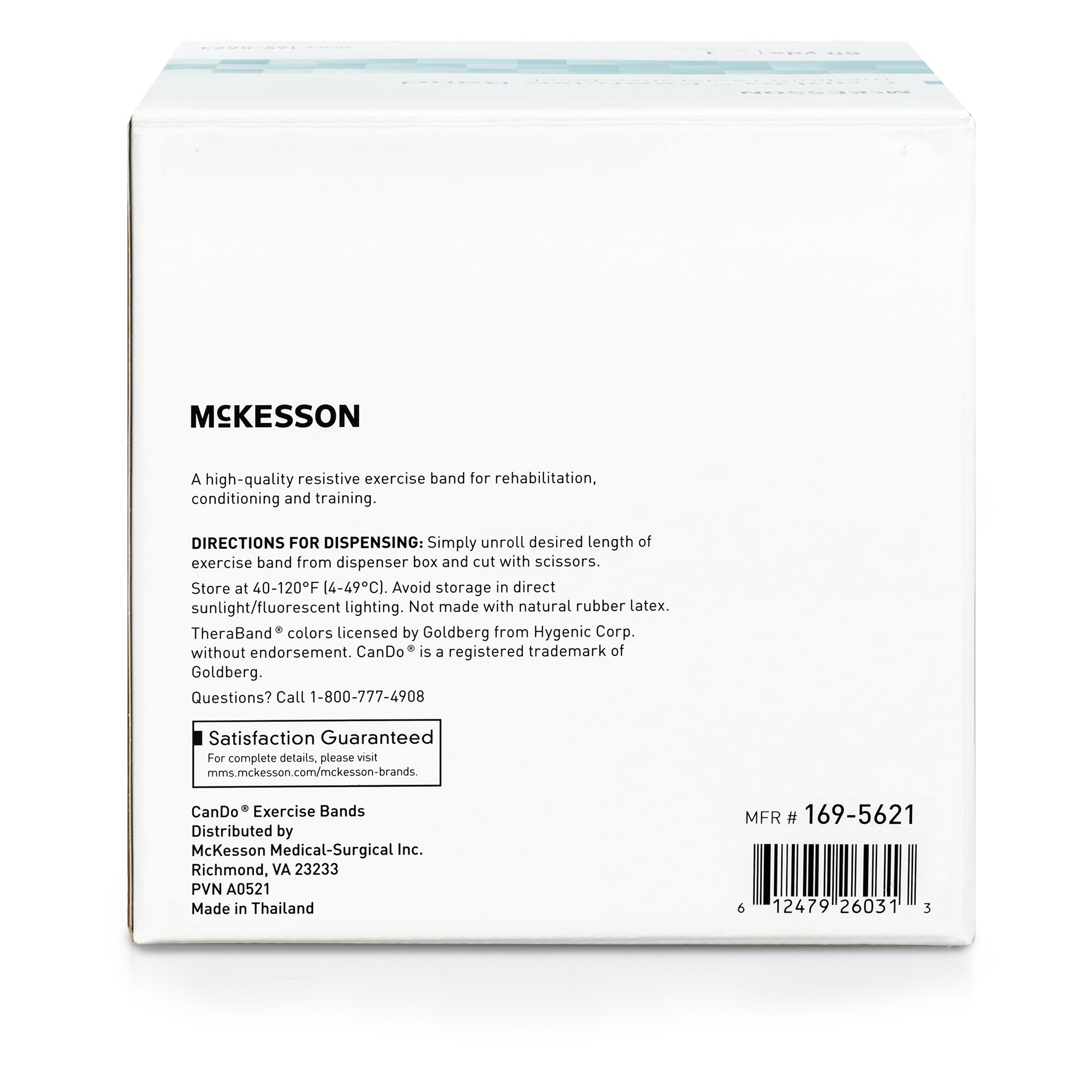 Exercise Resistance Band McKesson CanDo Yellow 5 Inch X 50 Yard X-Light Resistance, Packaging Type- Each