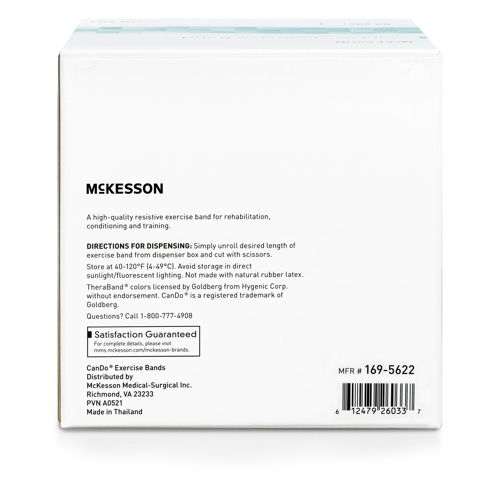 Exercise Resistance Band McKesson CanDo Red 5 Inch X 50 Yard Light Resistance