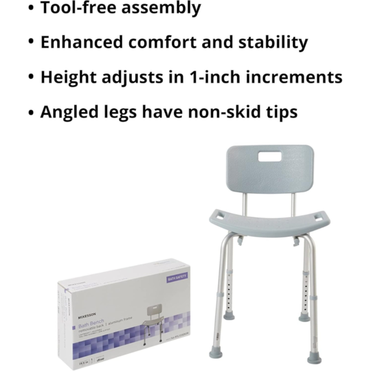 McKesson aluminum bath bench for safety