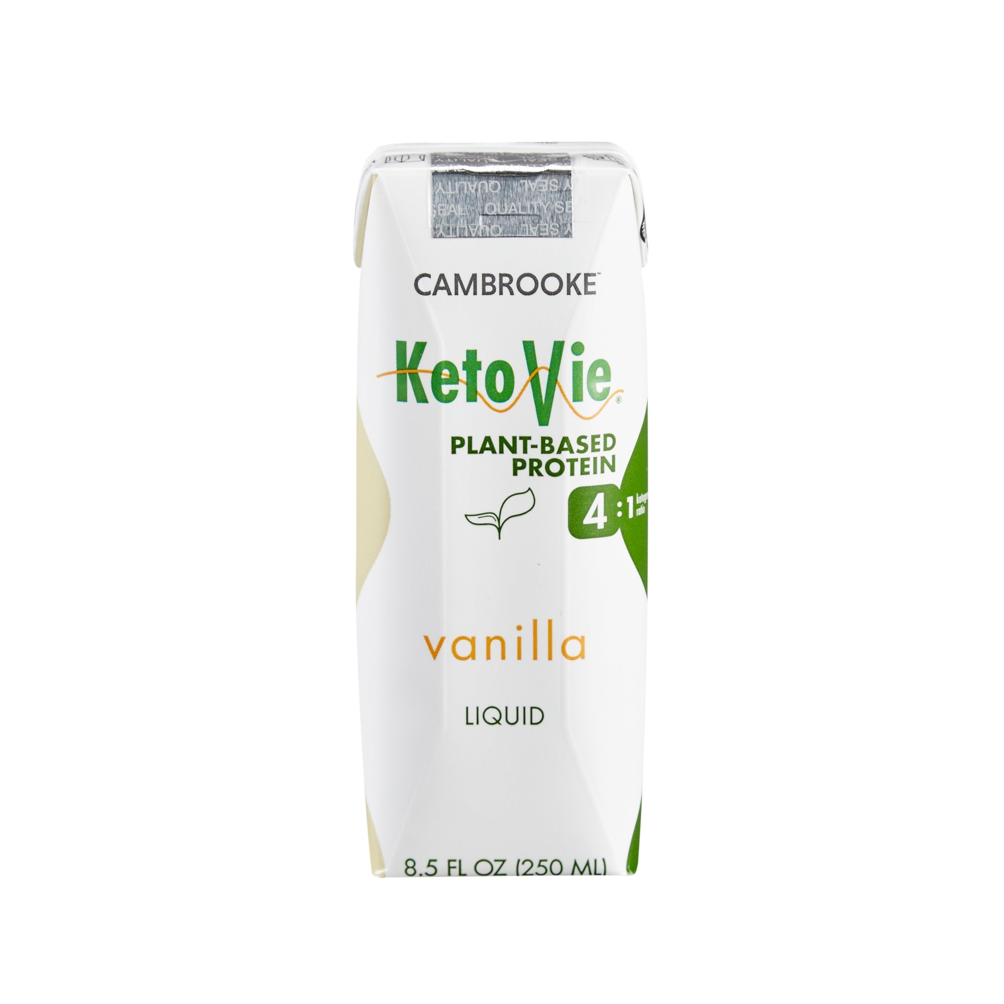 Oral Supplement KetoVie 4:1 Plant-Based Protein Vanilla Flavor Liquid 8.5 oz. Carton, Packaging Type- Case