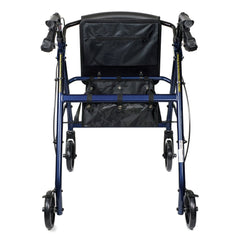 4 Wheel Rollator McKesson Blue Adjustable Height Aluminum Frame, Packaging Type- Case