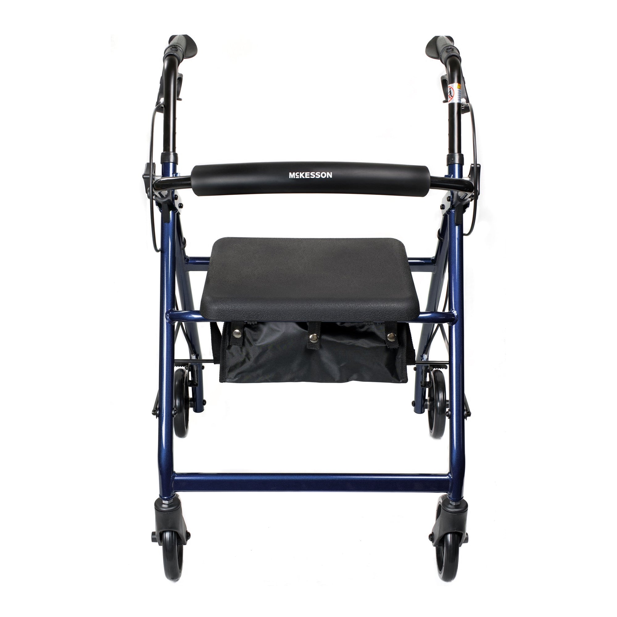 4 Wheel Rollator McKesson Blue Adjustable Height Aluminum Frame, Packaging Type- Case