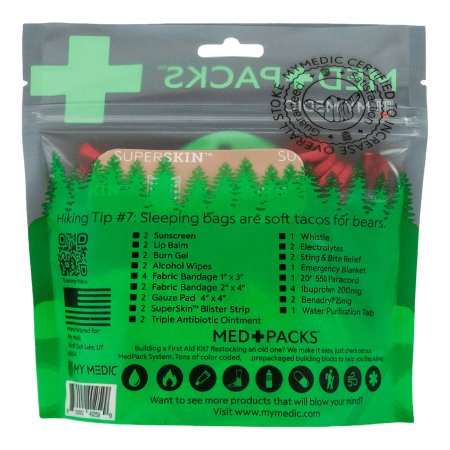 First Aid Kit My Medic MED PACKS Hiker Medic Plastic Pouch,Packaging Type- Each