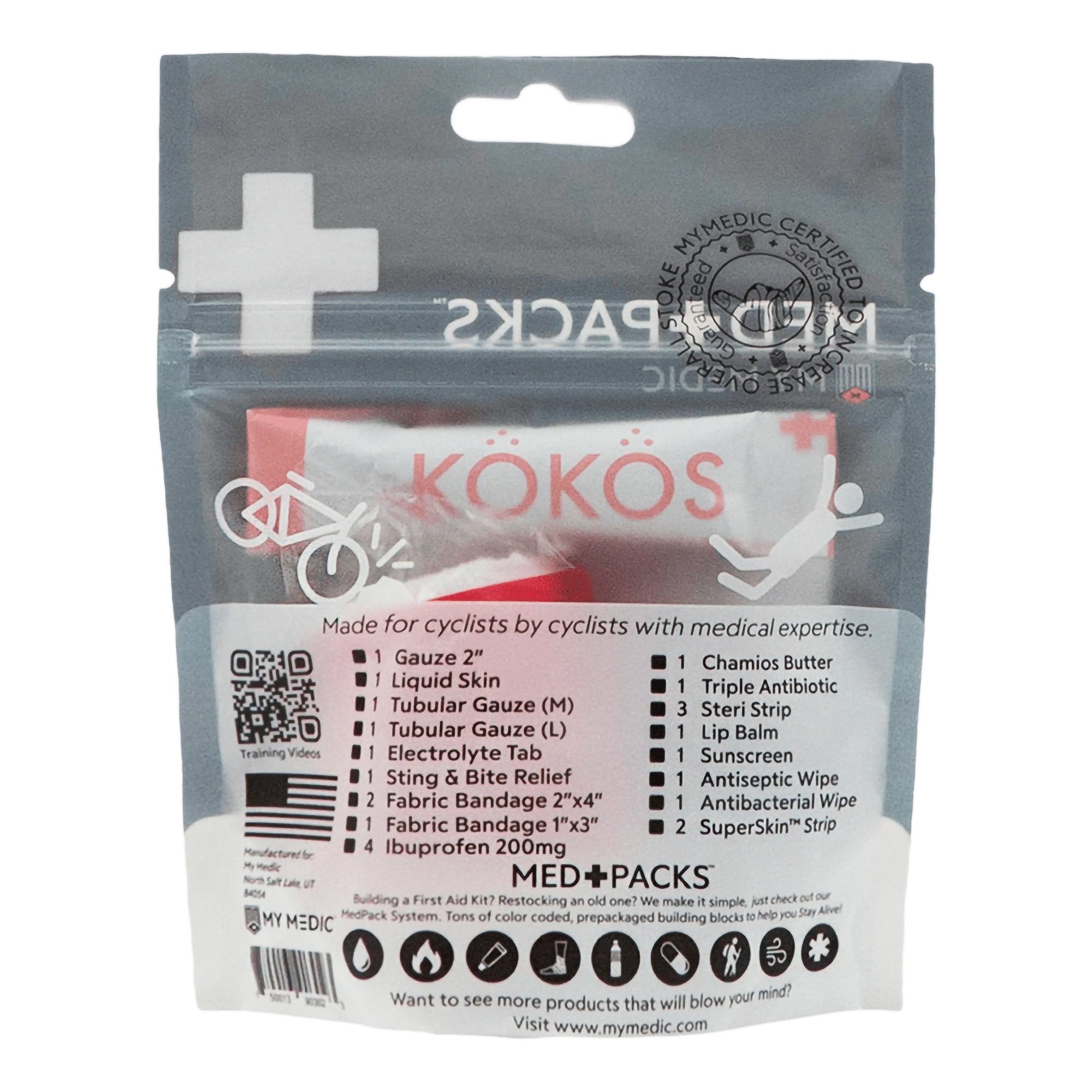 First Aid Kit My Medic MED PACKS Cyclist Plastic Pouch,Packaging Type- Each