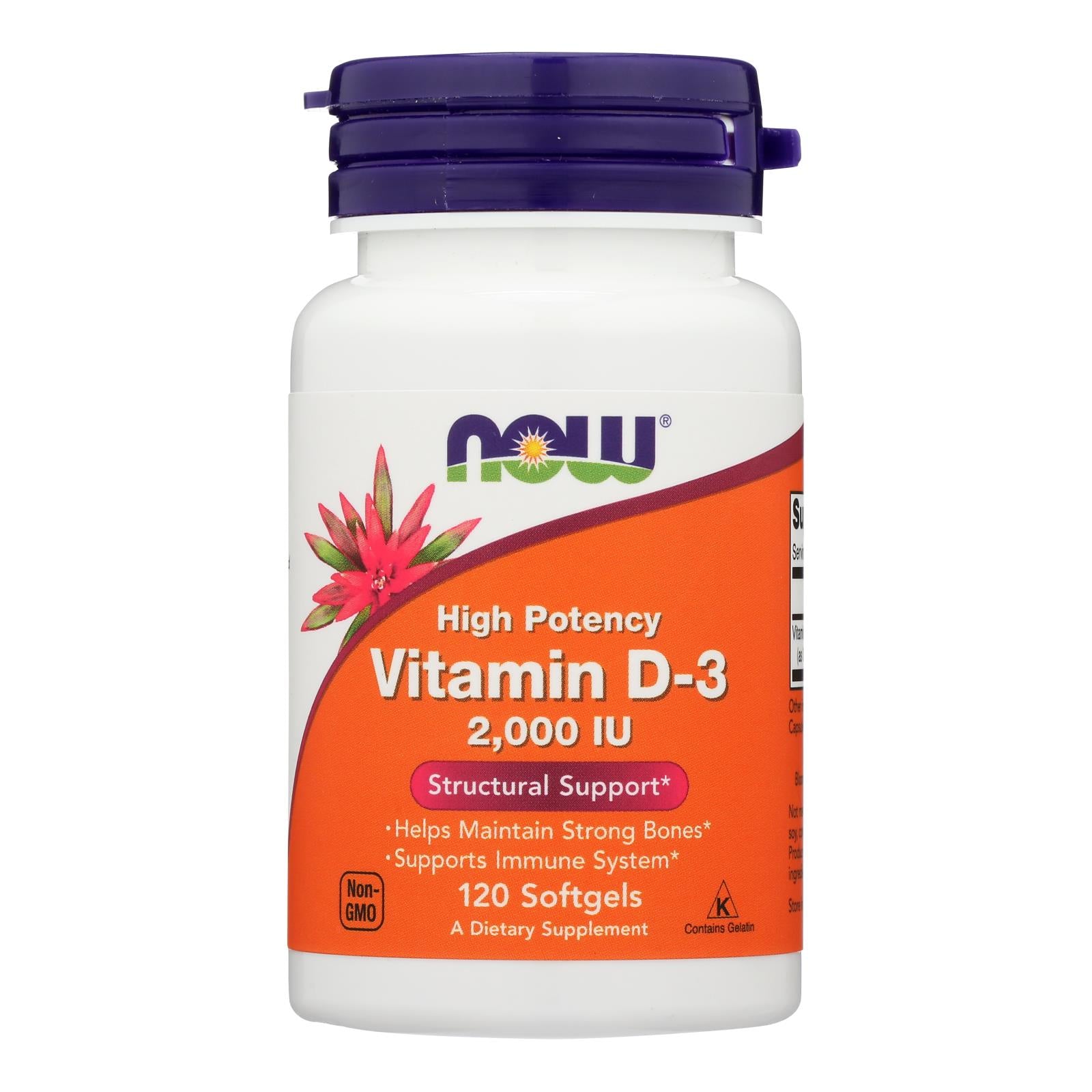 Now Foods   Vitamin D 3 2000iu   1 Each 120 Sgel