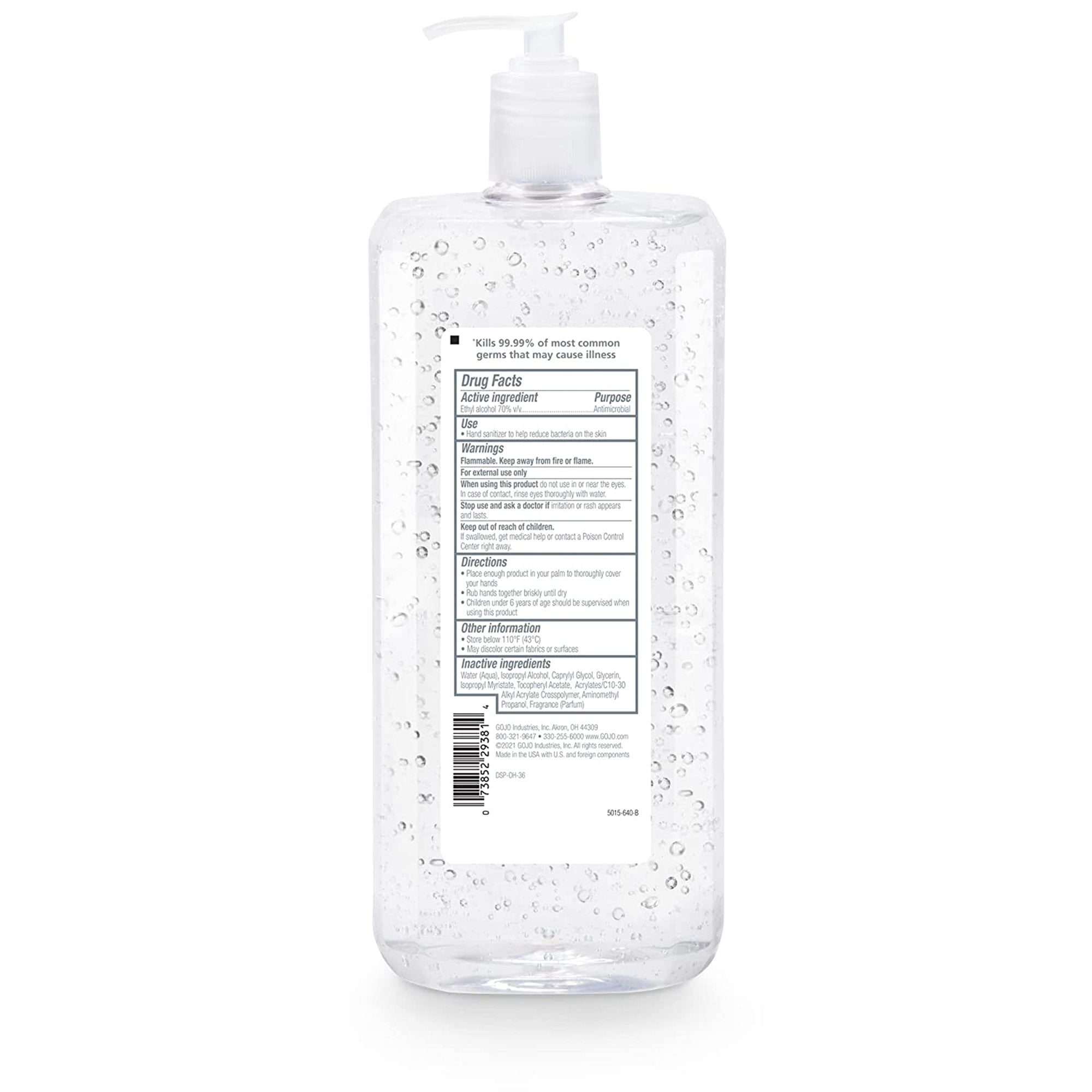 Hand Sanitizer Purell Advanced 1.5 Liter Ethyl Alcohol Gel Pump Bottle,Packaging Type- Each