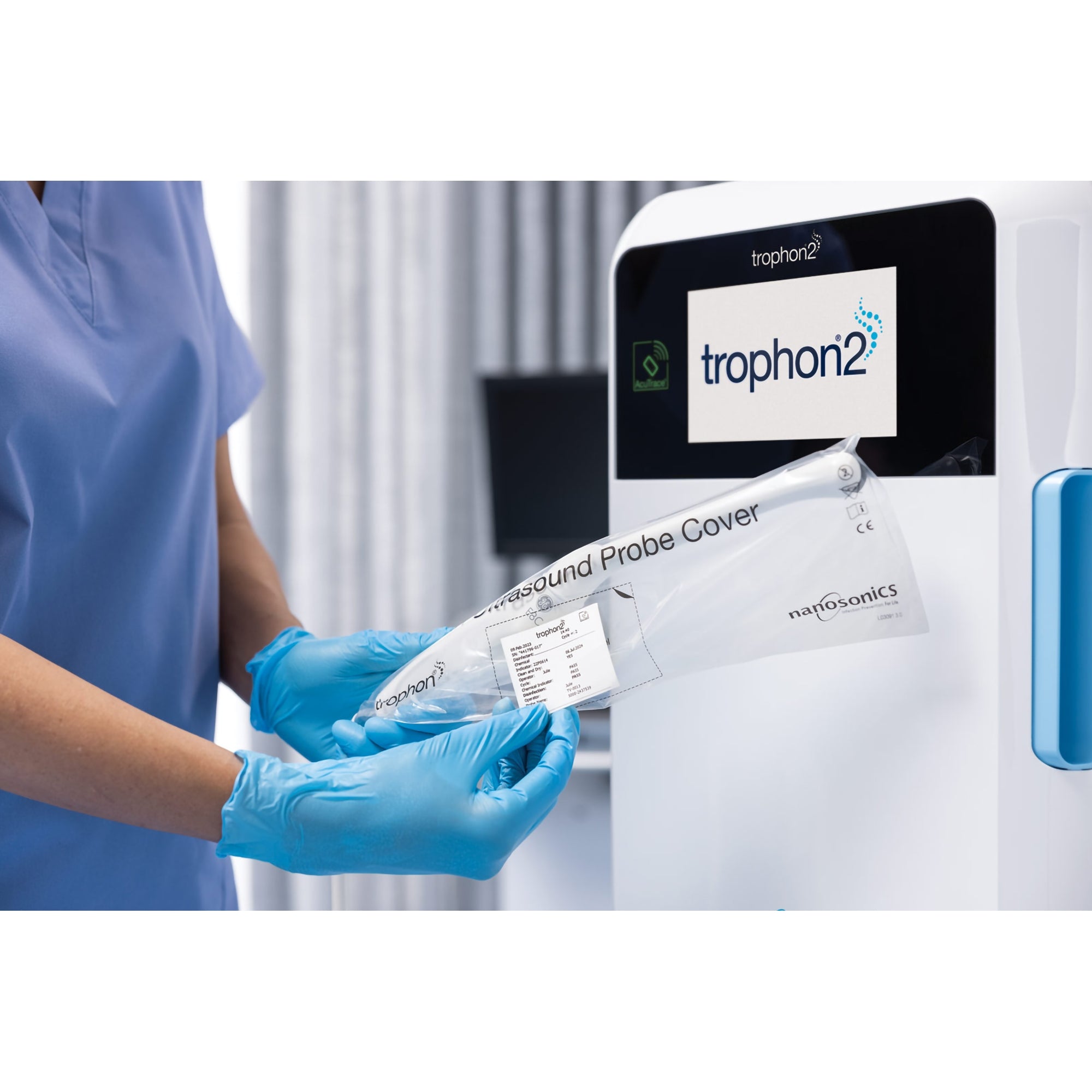 Ultrasound Probe Storage Cover trophon2 Plastic NonSterile Folded