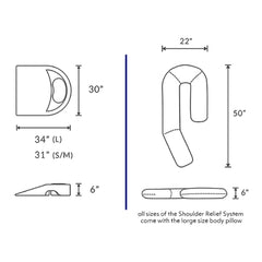 Shoulder Positioner System MedCline 22 W X 50 L X 6 H Inch Foam / Gel Freestanding,Packaging Type- Each
