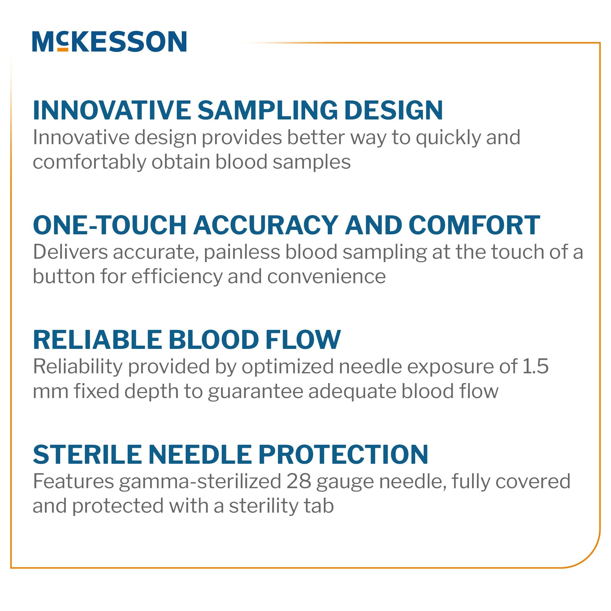 Safety Lancet McKesson 28 Gauge Retractable Push Button Activation Finger, Packaging Type- Case
