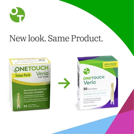 Blood Glucose Test Strips Verio 30 Strips per Pack,Packaging Type- Each