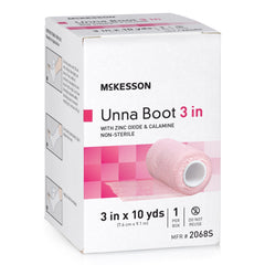 Unna Boot McKesson Zinc Oxide / Calamine 3 Inch X 10 Yard, Packaging Type- Case