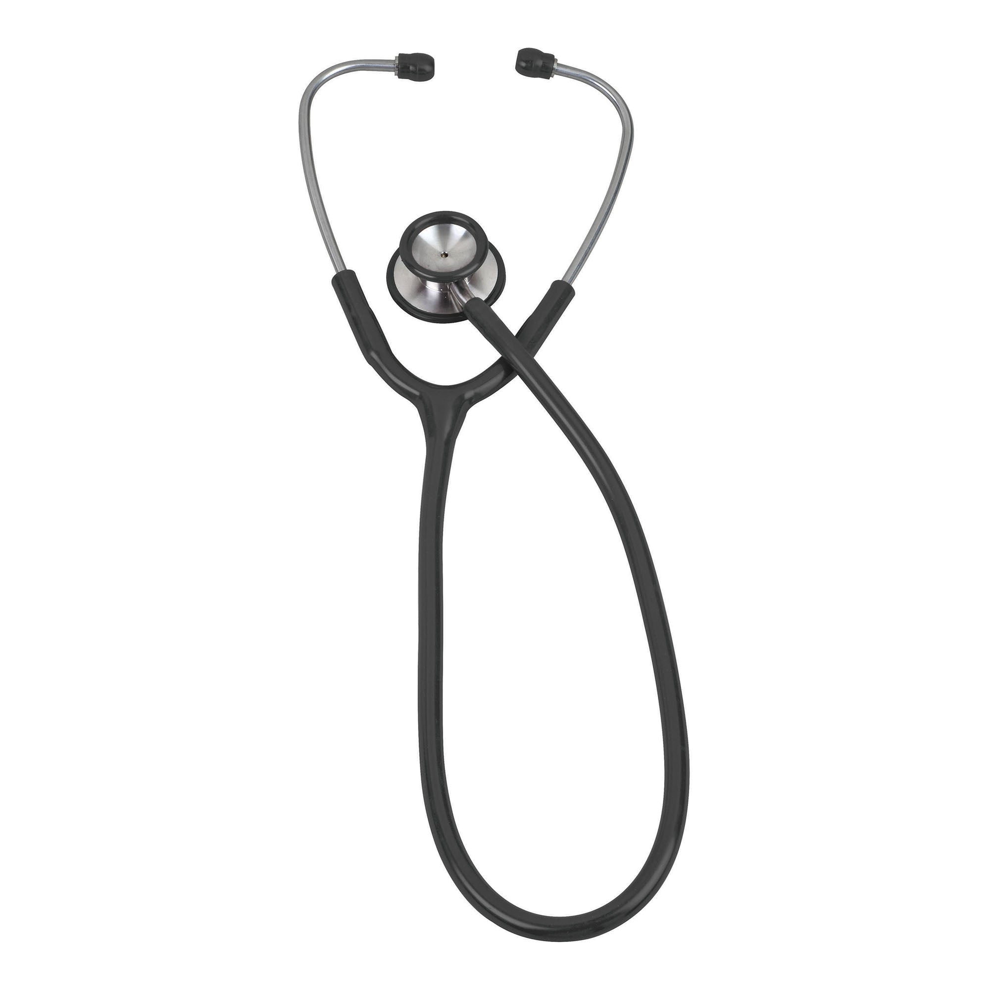 Clinician Stethoscope Veridian Black 1-Tube 25 Inch Tube Double Sided Chestpiece
