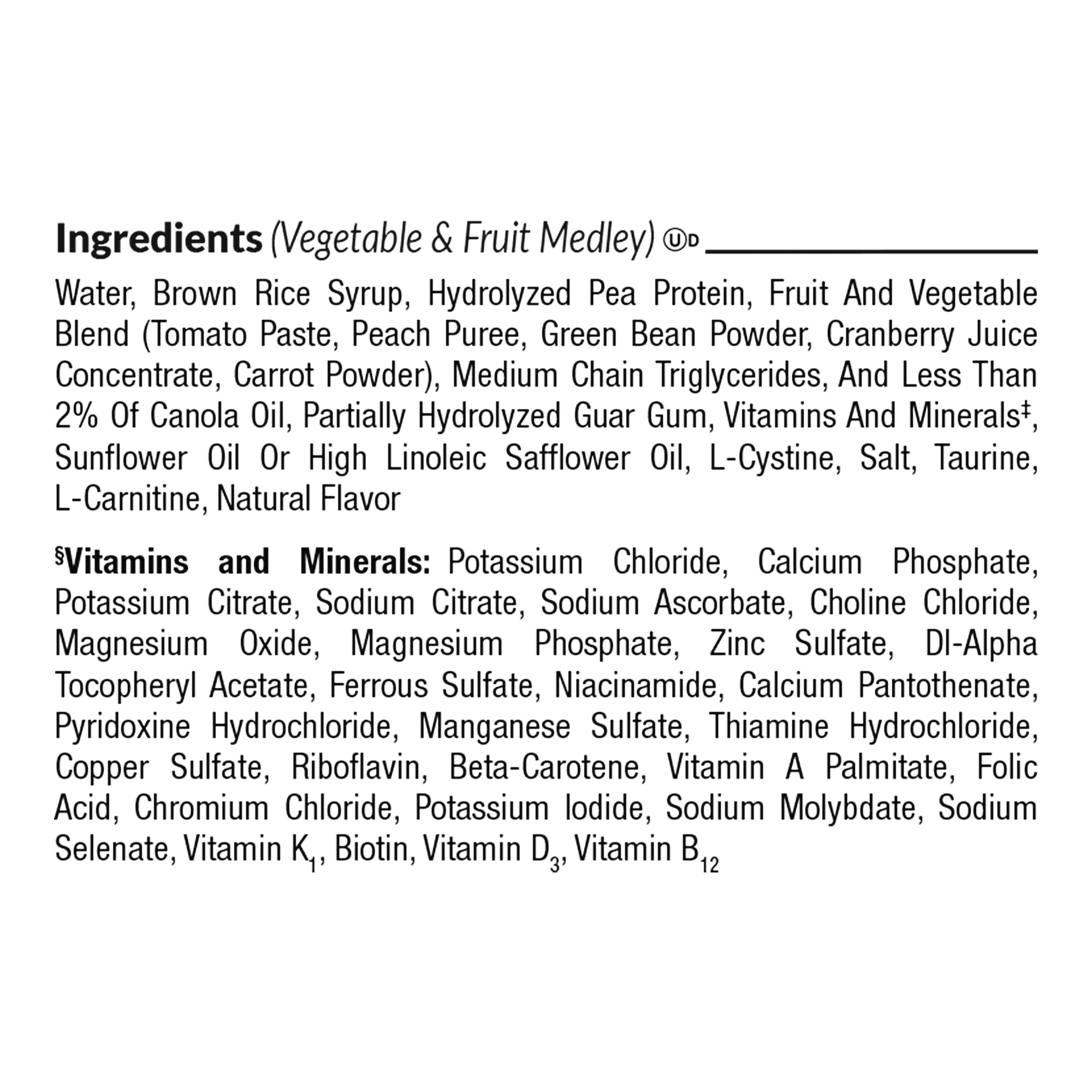 Tube Feeding Formula Compleat Peptide 1.0 Vegetable / Fruit Medley Flavor Liquid 250 mL Reclosable Carton, Packaging Type- Case